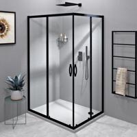 Douchecabine Gelco Sigma Simply Black Rechthoek 90x80x190 cm Mat Zwart Gelco - thumbnail