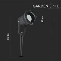 Set van 9 LED prikspots - Dimbaar - Kantelbaar - 6500K daglicht wit - 4 Watt 345 Lumen - IP65 - Waterdicht - Zwart - Tuinspot - tuinverlichting - padverlichting - thumbnail