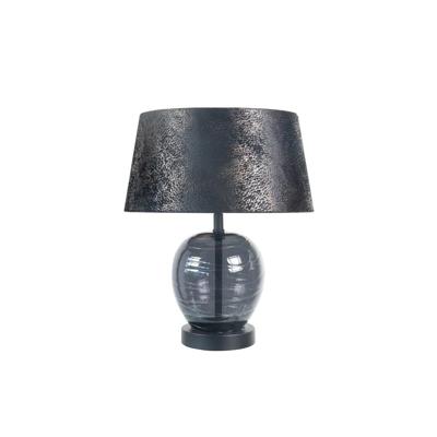 Highlight TafellampApple zwart met smoke glas Ø 30cm - T1341.01 + O4452.21