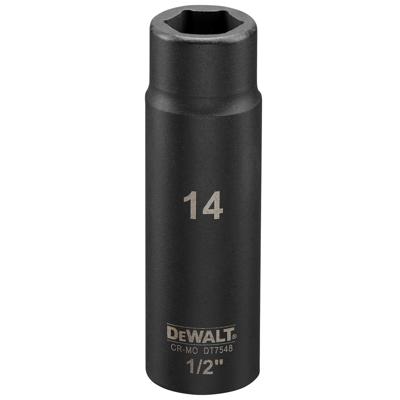 DeWalt Accessoires Impact dop 14mm 1/2" (Lang - 78mm) - DT7548-QZ