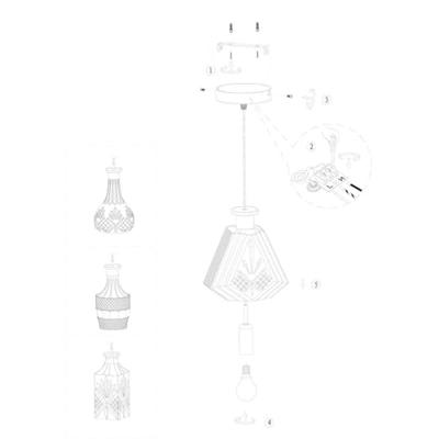 Steinhauer Klassieke hanglampGrazioglass Ø 12,5cm - 3494ME