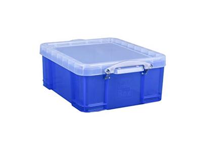 Opbergbox ru 18ltr 480x390x200mm transp blauw Opbergbox ru 18ltr 480x390x200mm transp blauw