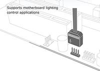 Akasa VegasM LED-stripverlichting verlengkabel, 50 cm kabel met 4 pin RGB male naar female connectot - thumbnail