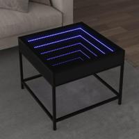Salontafel met Infinity LED 50x50x41 cm zwart - thumbnail