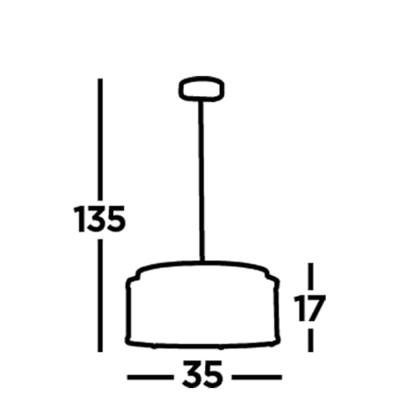 Searchlight Designvolle hanglampElise Ø 35cm - 8334-4CC
