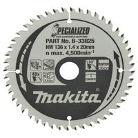 Makita Cirkelzaagblad voor Laminaat | Specialized | Ø 136mm Asgat 20mm 48T - B-33825 - thumbnail