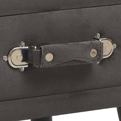 Nachtkastje 40x35x40 cm fluweel grijs