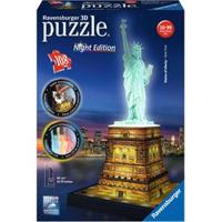 Ravensburger - 3d puzzel - vrijheidsbeeld night edition - thumbnail