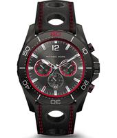 Horlogeband Michael Kors MK8420 Leder Zwart 24mm - thumbnail