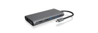 ICY BOX-DK4050-CPD interface hub USB 3.2 Gen 1 (3.1 Gen 1) Type-C 5000 Mbit/s Antraciet - thumbnail
