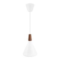 Hanglamp wit en hout met E27 fitting &apos;Nori 18&apos; DFTP - thumbnail