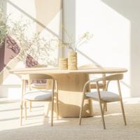 Eleonora Deens Ovale Eettafel 'Nola' Eikenhout, 200 x 110cm - thumbnail