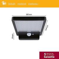 Paulmann 95393 Solveig Wandlamp op zonne-energie Energielabel: G (A - G) 4 W Warmwit Zwart - thumbnail