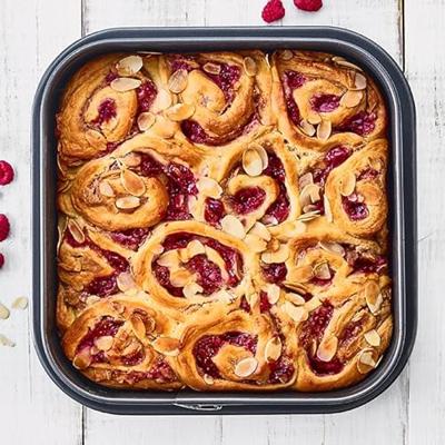 Vierkante bakvorm met uitneembare bodem - BIRKMANN - EASY BAKING - Koolstofstaal - Antiaanbaklaag - 24 x 24 x 8 cm