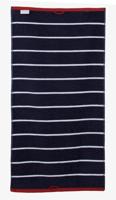 Carl Ross Carl Ross Saunahanddoek 17300 Offwhite/Night Blue 70x200 - thumbnail