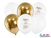Ballonnen Set Chique Happy Birthday To You 30cm (6st) - thumbnail
