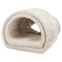 Trixie speeltunnel konijn / cavia pluche beige - thumbnail