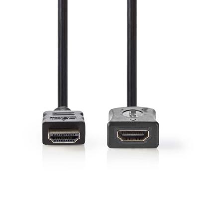 High Speed HDMI-kabel met Ethernet | HDMI-connector - HDMI female | 1,0 m | Zwart