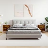 Nachtkastjes 2 st 40x35x47,5 cm bewerkt hout gerookt eikenkleur - thumbnail