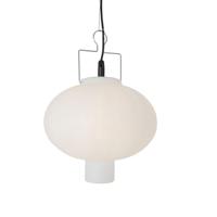 QAZQA Buiten hanglamp wit 35 cm met stekker IP44 - Pion - thumbnail