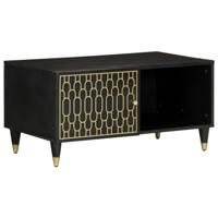 Salontafel 80x50x40 cm massief mangohout - thumbnail