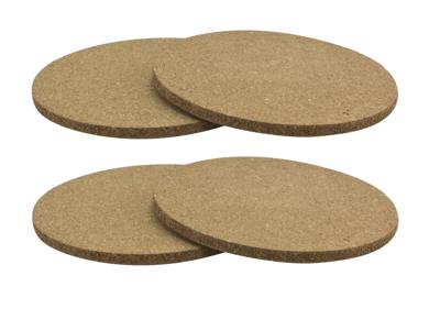 Onderzetter kurk 4st 9,5 cm