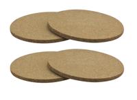 Onderzetter kurk 4st 9,5 cm - thumbnail