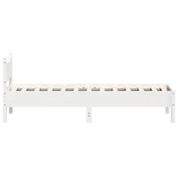 Bedframe massief grenenhout wit 75x190 cm - thumbnail
