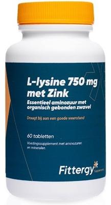 L-Lysine 750 mg met Zink - 60 tabletten L-Lysine 750 mg met Zink - 60 tabletten