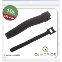 Quadrios 24CA306 Klittenband kabelbinder Om te bundelen Haak- en lusdeel (l x b) 100 mm x 12 mm Zwart 10 stuk(s) - thumbnail