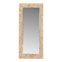 PTMD Chelsae Cream poly rectangle shell mirror - thumbnail