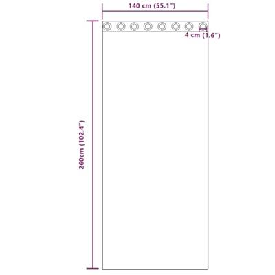 Velours Gordijnen 2 stuks met Oogjes Bordeauxrood 260x140 cm Velours Gordijnen 2 stuks met Oogjes Bordeauxrood 260x140 cm