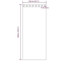 Velours Gordijnen 2 stuks met Oogjes Bordeauxrood 260x140 cm - thumbnail