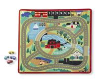 Melissa & Doug Speelkleed Steden met 4 houten auto's - thumbnail