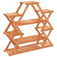 VidaXL Plantenstandaard 110x25x105 cm massief vurenhout - thumbnail
