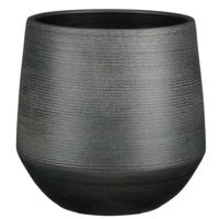 Mica Decorations Pot Evora 24x23cm zwart - thumbnail