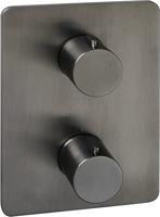 Ben Lavion Square C afbouwset voor 3-weg omstelling en thermostaat gunmetal pvd - thumbnail
