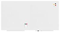 Rocada Whiteboard 6525PRO-DUO (b x h) 200 cm x 100 cm Wit (RAL 9003) Kunststof coating Incl. opbergbakje, Horizontaal- of verticaalformaat - thumbnail