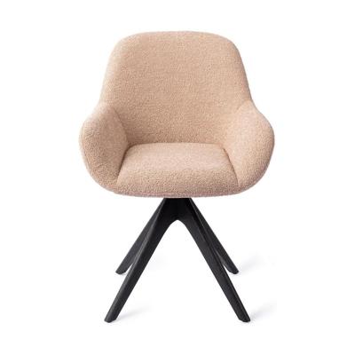 Jesper Home Kushi eetkamerstoel Flax Relax revolve oak black