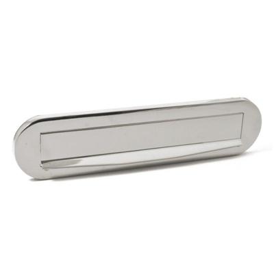 Briefplaat Ronald PVD glans nikkel