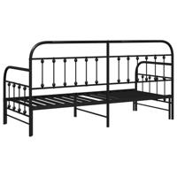Bedframe voor een daybed met hoofdeinde Zwart 75 x 190 cm Staal - thumbnail