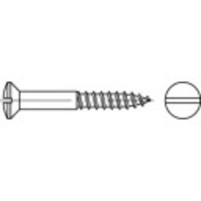 TOOLCRAFT TO-5446473 Bolverzonken houtschroeven 6 mm 60 mm Sleuf DIN 95 Messing 100 stuk(s)