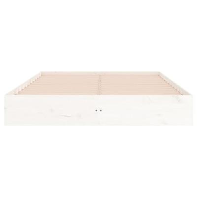 Bedframe massief hout wit 120x200 cm - thumbnail