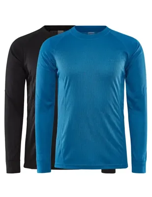 2-Pack Core - Thermoshirt lange mouw Heren - Ronde hals - Thermo ondergoed heren - Snel drogend