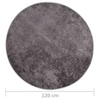 VidaXL Vloerkleed wasbaar anti-slip ø120 cm grijs - thumbnail