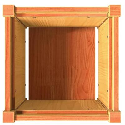 VidaXL Plantenbak 40x40x40 cm massief grenenhout wasbruin