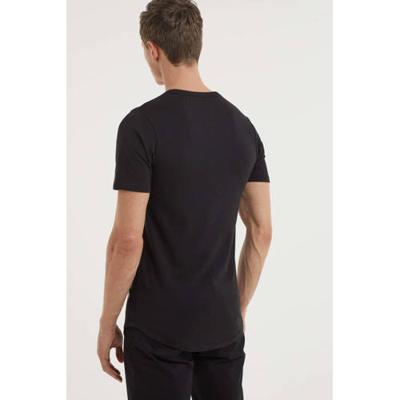JACK & JONES CORE T-shirt Sawyer met printopdruk zwart