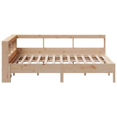 Bed met boekenkast zonder matras massief grenenhout 120x200 cm