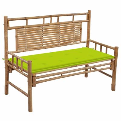 VidaXL Tuinbank met kussen 120 cm bamboe VidaXL Tuinbank met kussen 120 cm bamboe