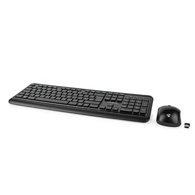 Nedis Muis en Toetsenbordset | Draadloos | USB | QWERTZ | Duits | 1 stuks - KBMCW100BKDE KBMCW100BKDE Nedis Muis en Toetsenbordset | Draadloos | USB | QWERTZ | Duits | 1 stuks - KBMCW100BKDE KBMCW100BKDE
